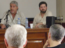 Debate sobre preservaci&oacute;n de archivos. En la foto, PAblo Espejo y Fernando M Pe&ntilde;a